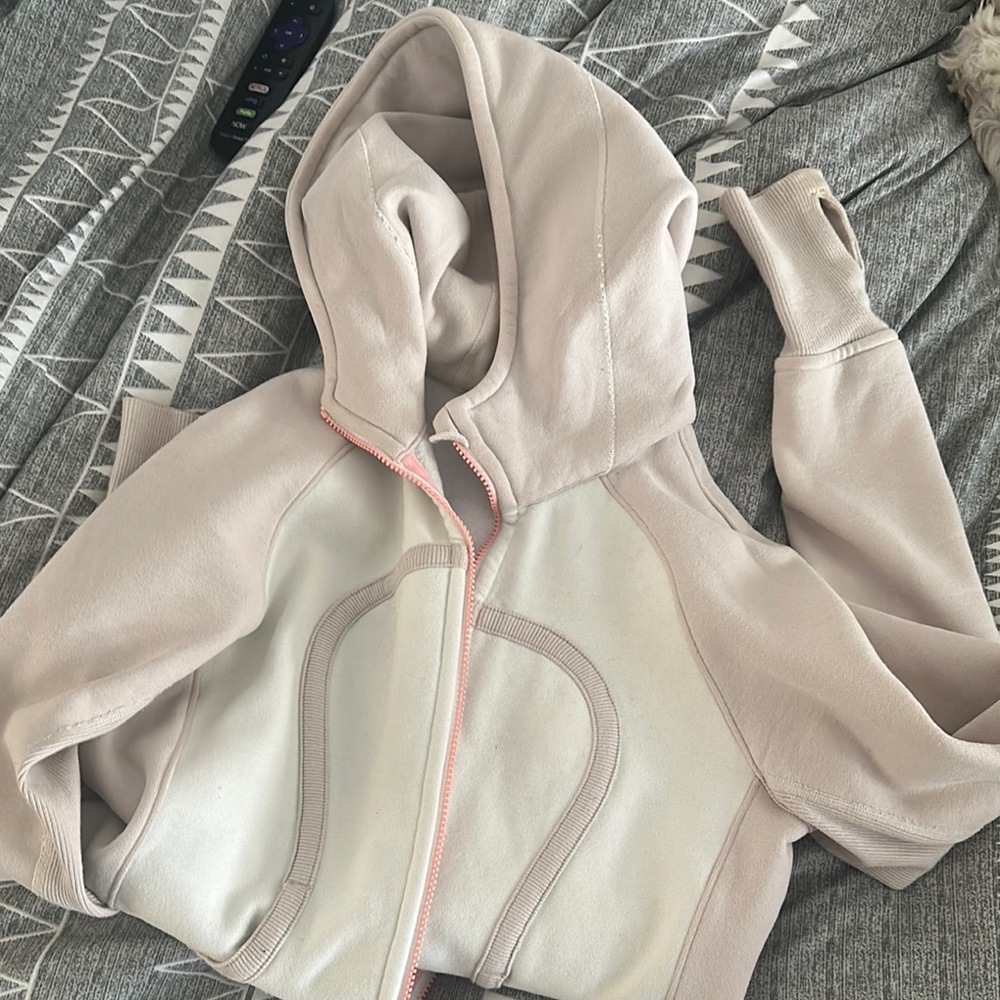 Stylish Pink and White Hoodie